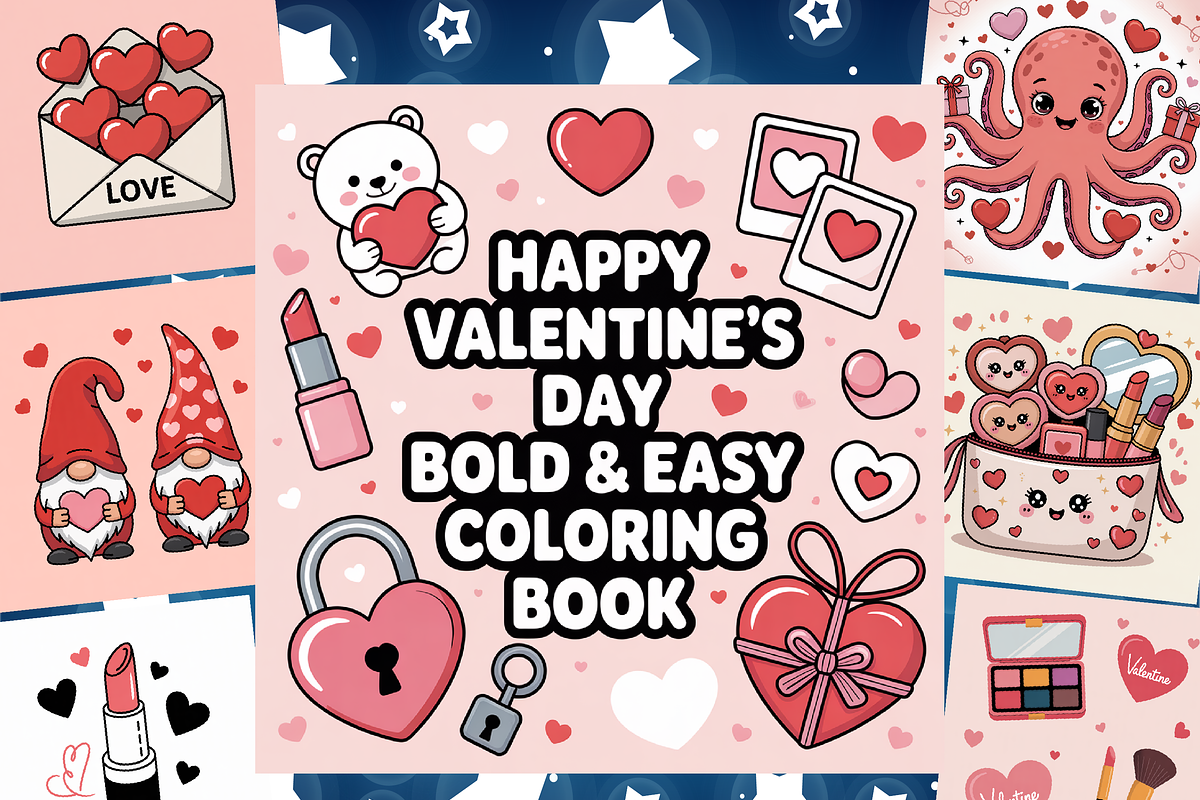 Happy Valentine's Day Bold & Easy, a Seasonal Illustration by Design Zone (Photo 3 of 5)