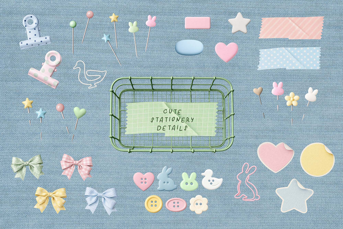 Playful Pastel Stationery, an Object Graphic by DigARTbyHavroshka (Photo 9 of 12)
