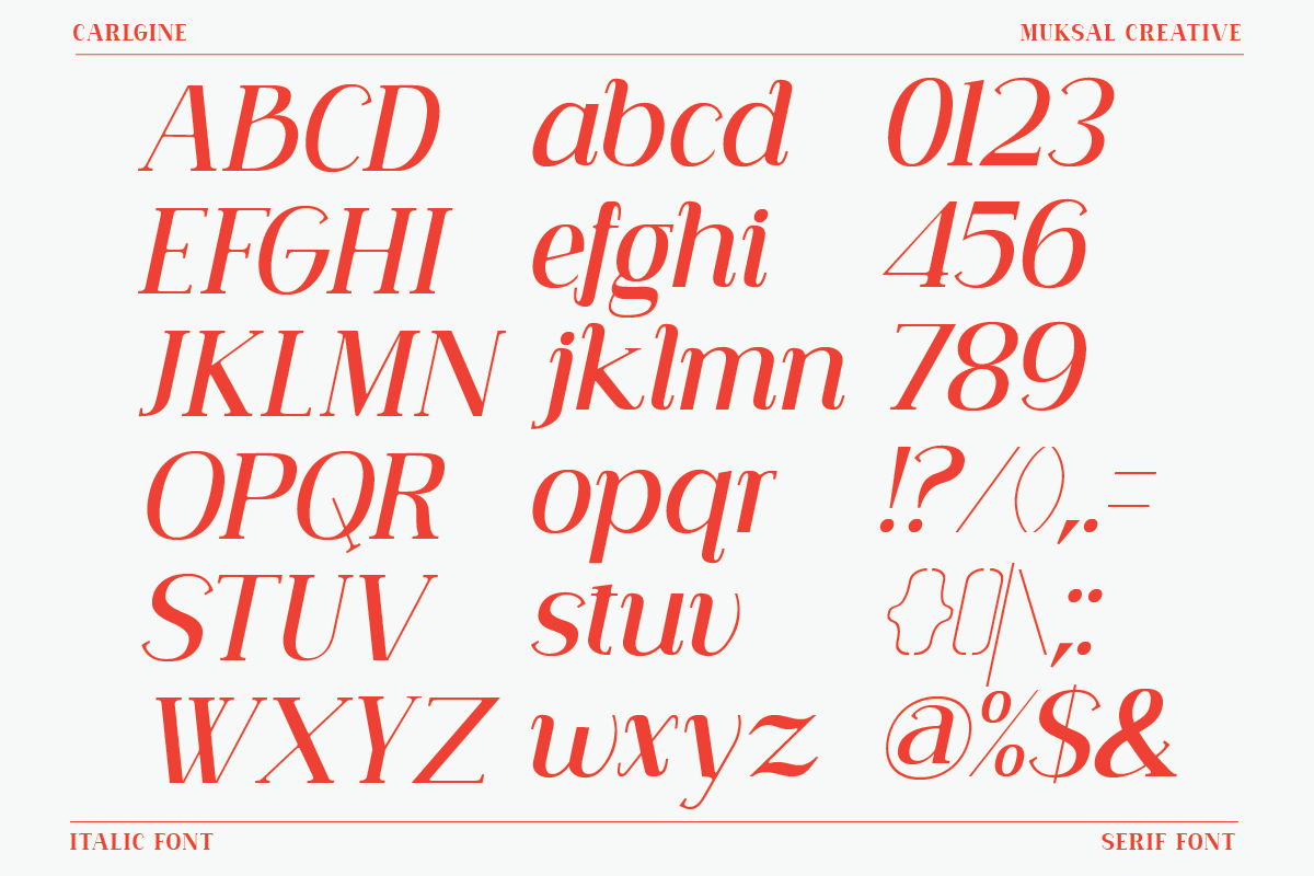 Carlgine, a Serif Font by Muksal Creative (Photo 10 of 10)