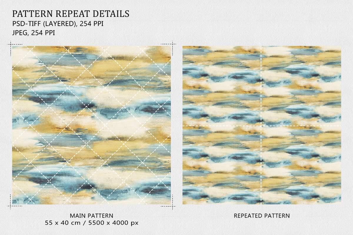 Modern Watercolor Abstract Texture, a Pattern Graphic by Gullenda (Photo 2 of 6)