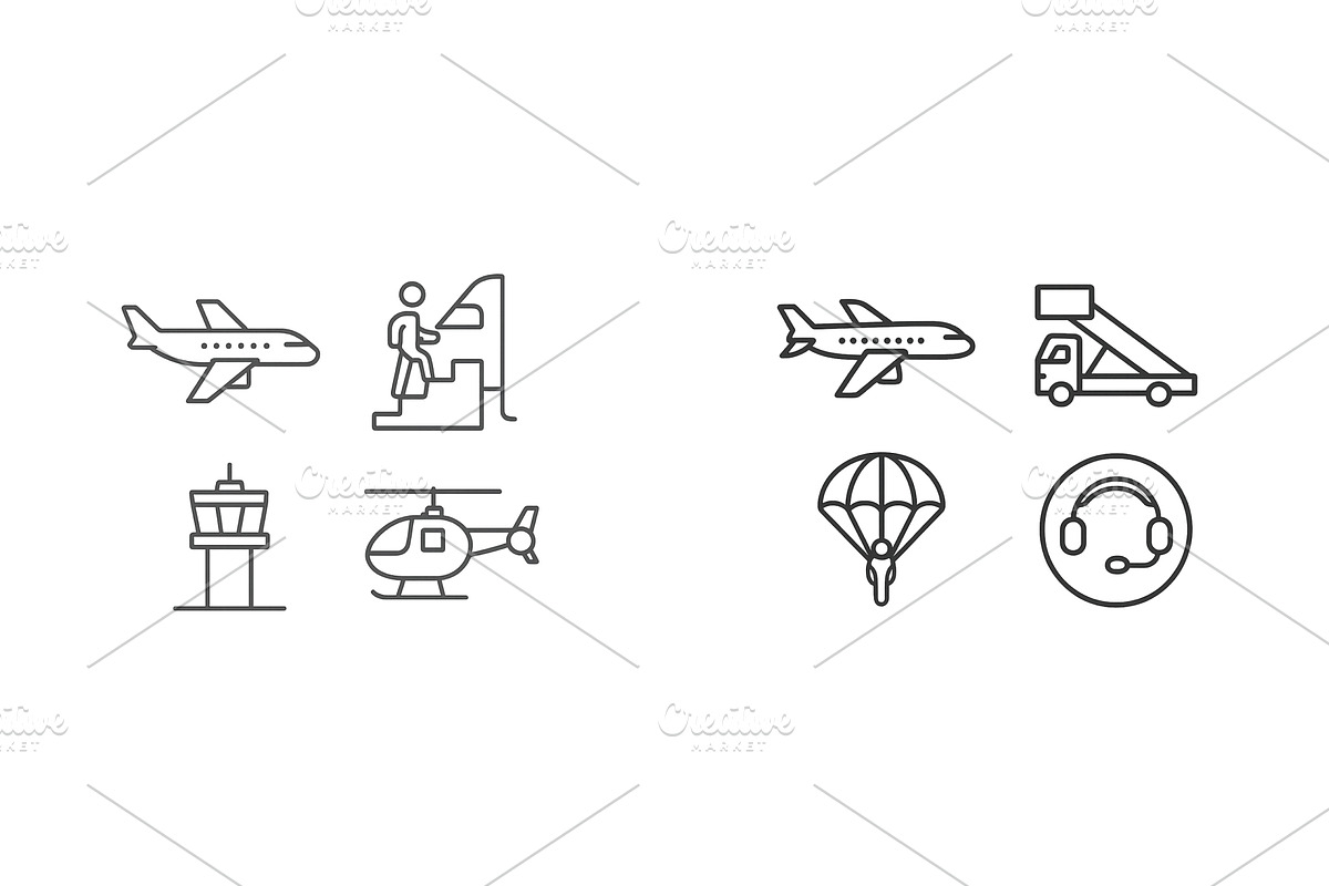 Collection of web icons depicting, a Transportation Illustration by ZinetroN