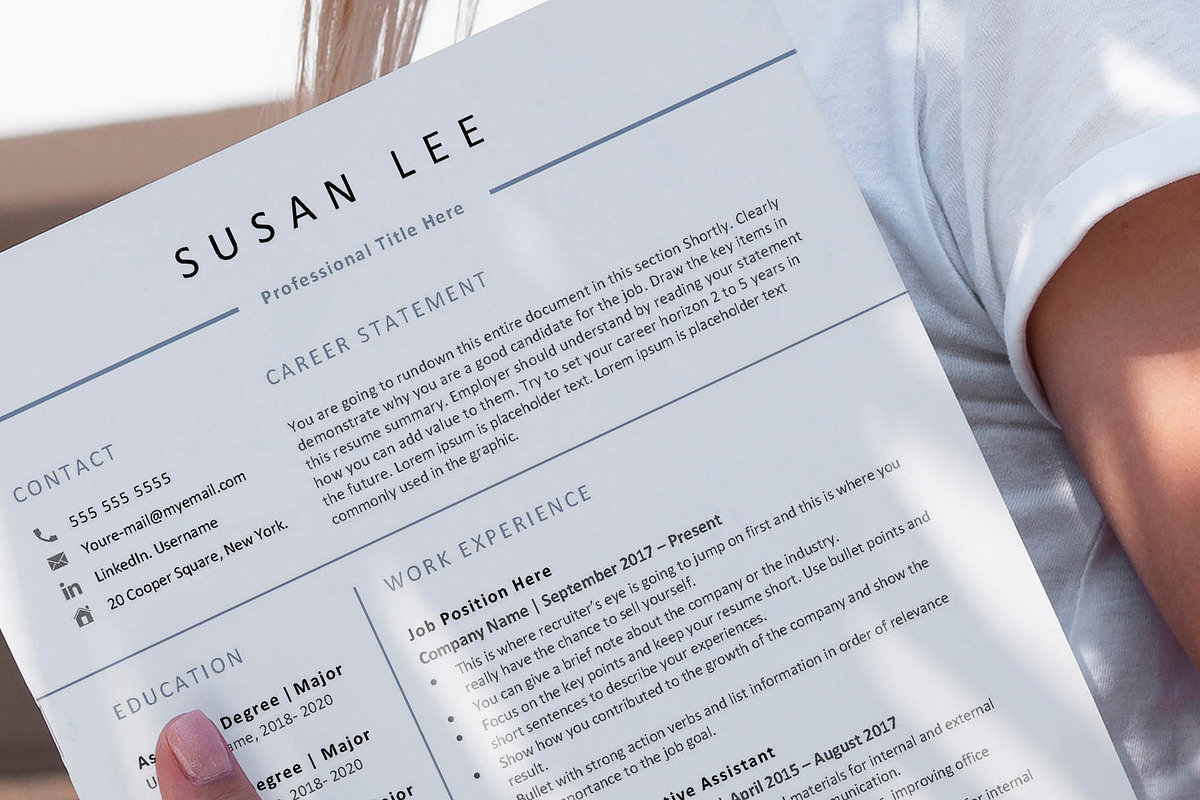 Professional Resume Template Word, a Resume Template by VictoriousVita (Photo 8 of 8)