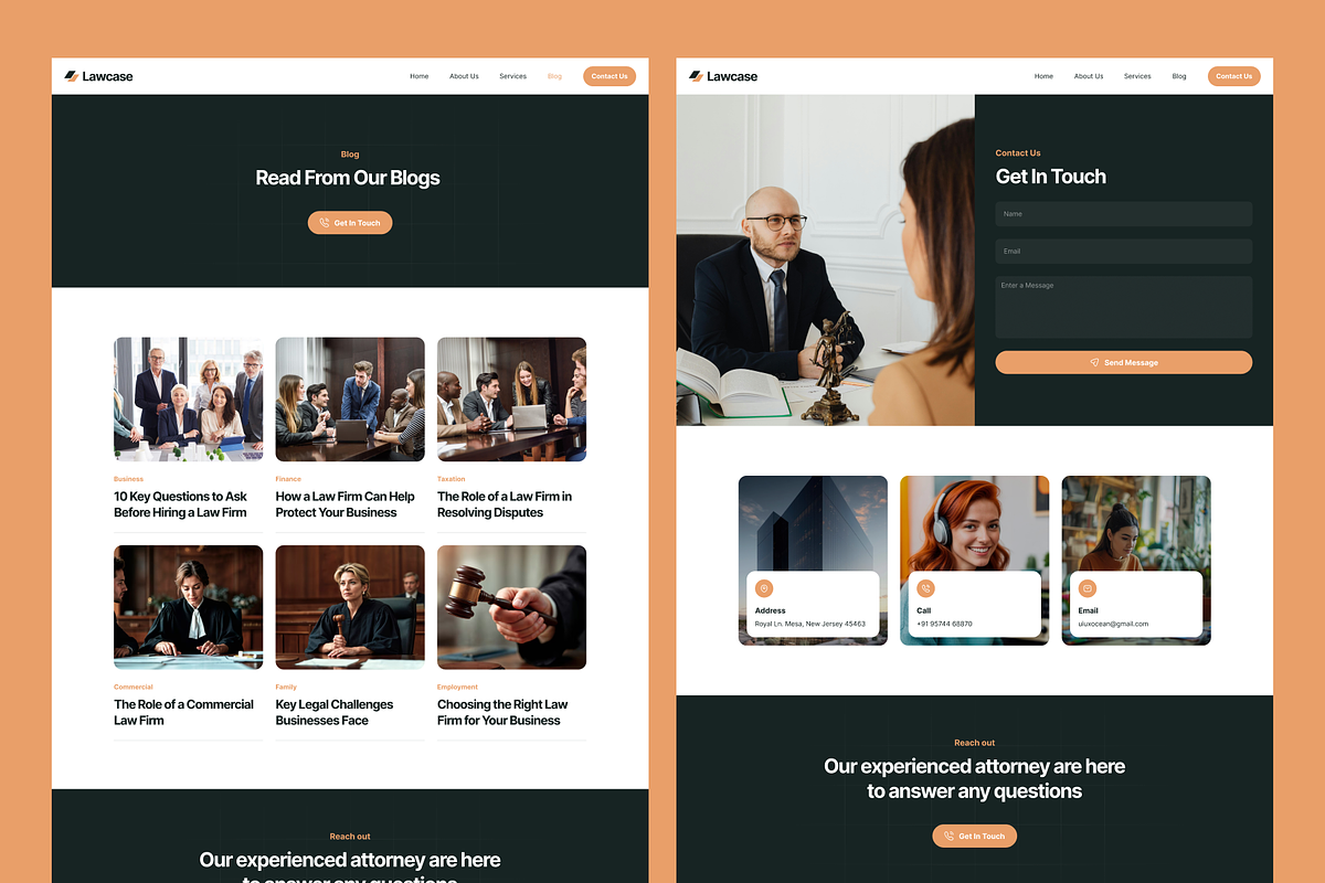 Lawcase - Lawfirm Framer Template, an UI Kit Template by UI/UX Ocean (Photo 5 of 5)
