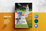 Tennis Tournament Flyer Template, a Flyer Template by retrographix (Thumbnail 1 of 3)