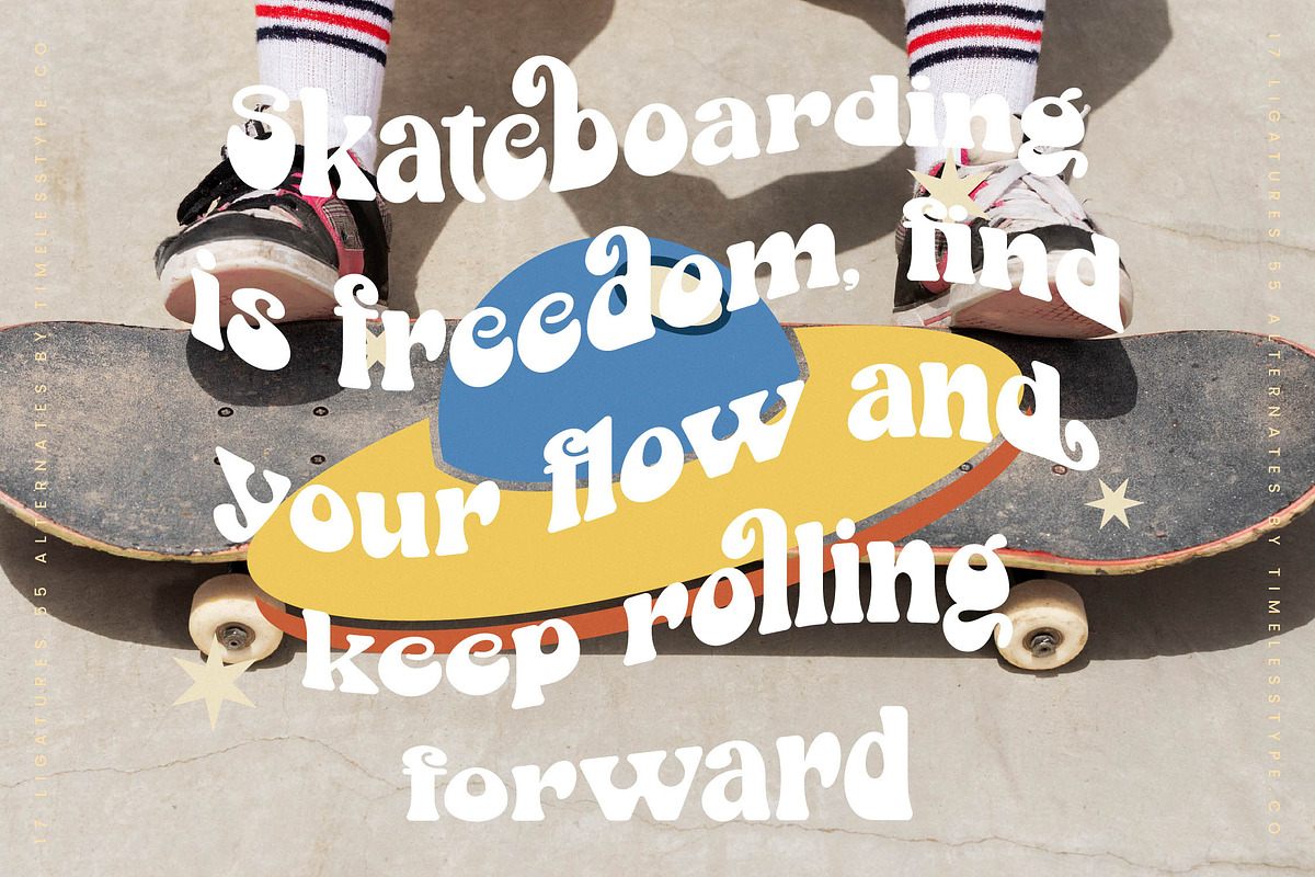 Mystic Smiles Groovy Display Font, a Serif Font by timelesstype.co (Photo 17 of 20)