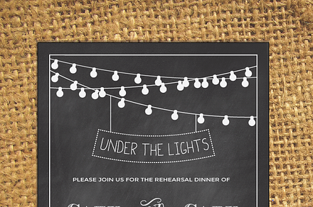 Chalkboard Wedding Invitation