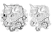 Unicorns for coloring, an Animal Illustration by Watercolor fantasy (Thumbnail 8 of 8)