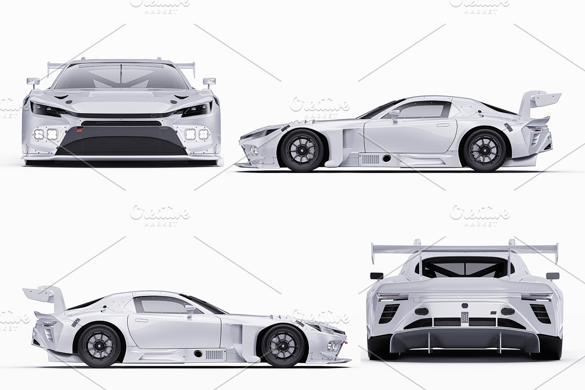 GT3 Race Car Performance Coupe Set, an Advertising Mockup by Halal Graphic Studio (Photo 11 of 12)