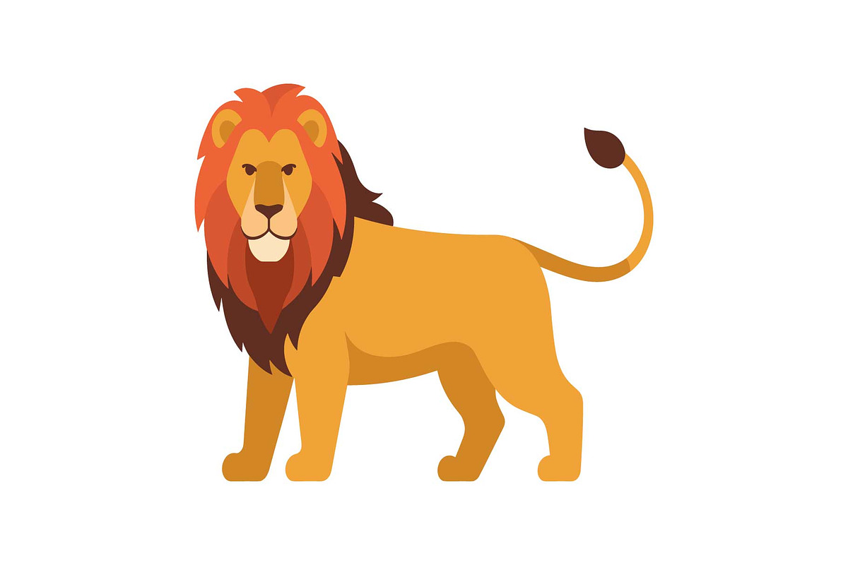 Majestic Lion Vector Illustration, an Object Graphic by yasushie (Photo 9 of 16)
