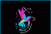 Hummingbird Ribbon Breast Cancer, a Graphic by Creativeusart (Thumbnail 2 of 4)