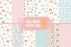 Cute rainbow patterns.