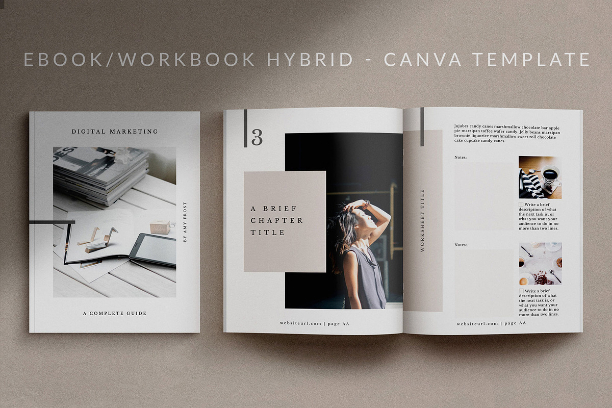 Course Workbook eBook Canva Template, a Magazine Template by Studio Sugoi (Photo 1 of 12)