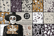 Halloween seamless patterns, a Pattern Graphic by AnMark (Thumbnail 1 of 5)