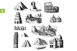 World Famous Landmarks, an Object Graphic by RT Studio