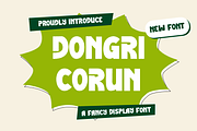 Dongri Corun - Funny Font, a Sans Serif Font by Iqsiart Studio (Thumbnail 1 of 6)