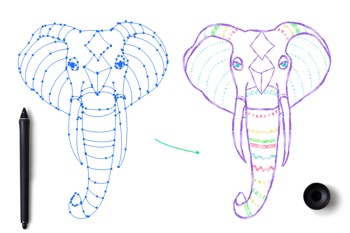 Watercolor Pattern Brushes preview 4