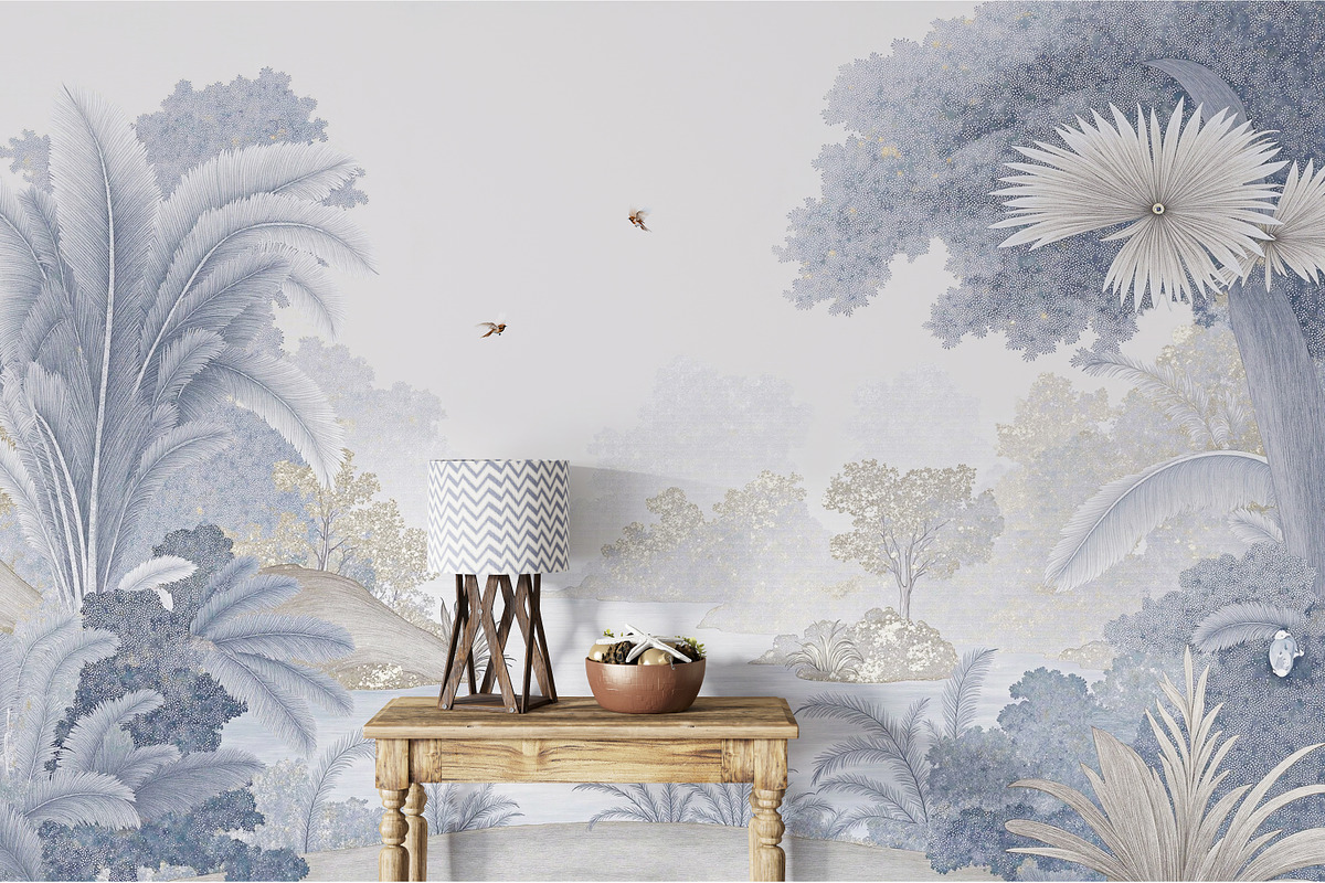 Abstract Forest Art Wallpaper Set, an Illustration by fei long (Photo 2 of 10)