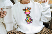 Whimsical Christmas Giraffe Clipart, an Illustration by Sublimation Artist (Thumbnail 4 of 6)