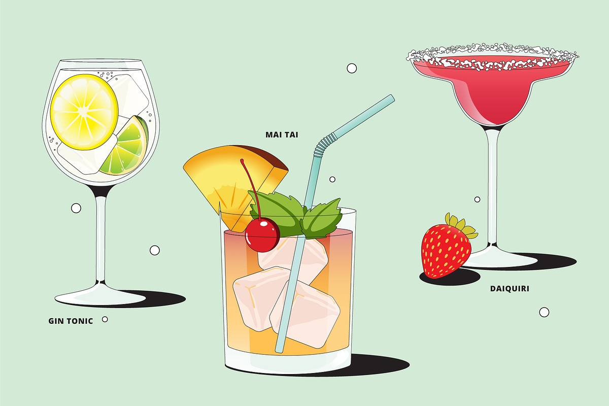 Cocktail Vector Illustrations, a Food Illustration by TheFoodAtlas (Photo 5 of 10)