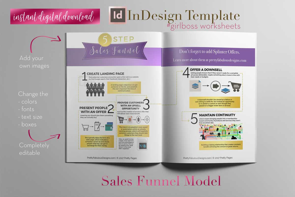 Girlboss Sheets | InDesign Template, a Stationery Template by Planner Templates (Photo 6 of 55)