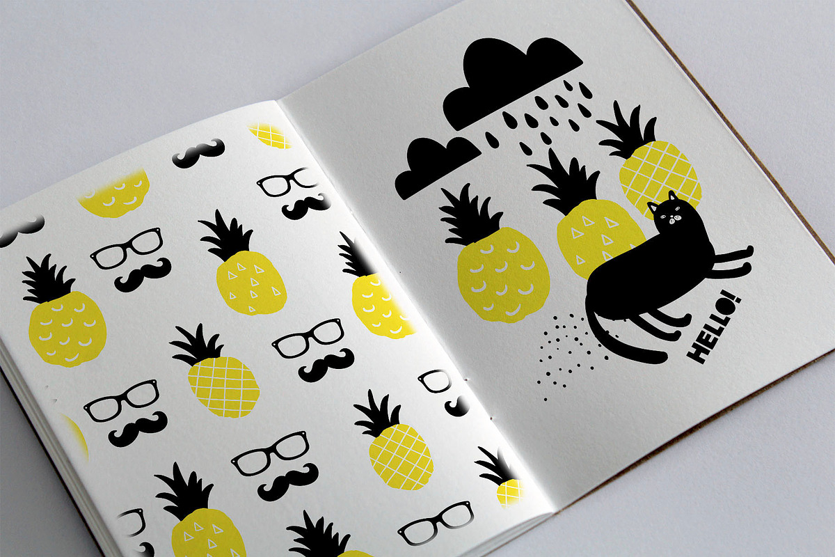 Korean cats, a Pattern Graphic by eka panova (Photo 2 of 8)