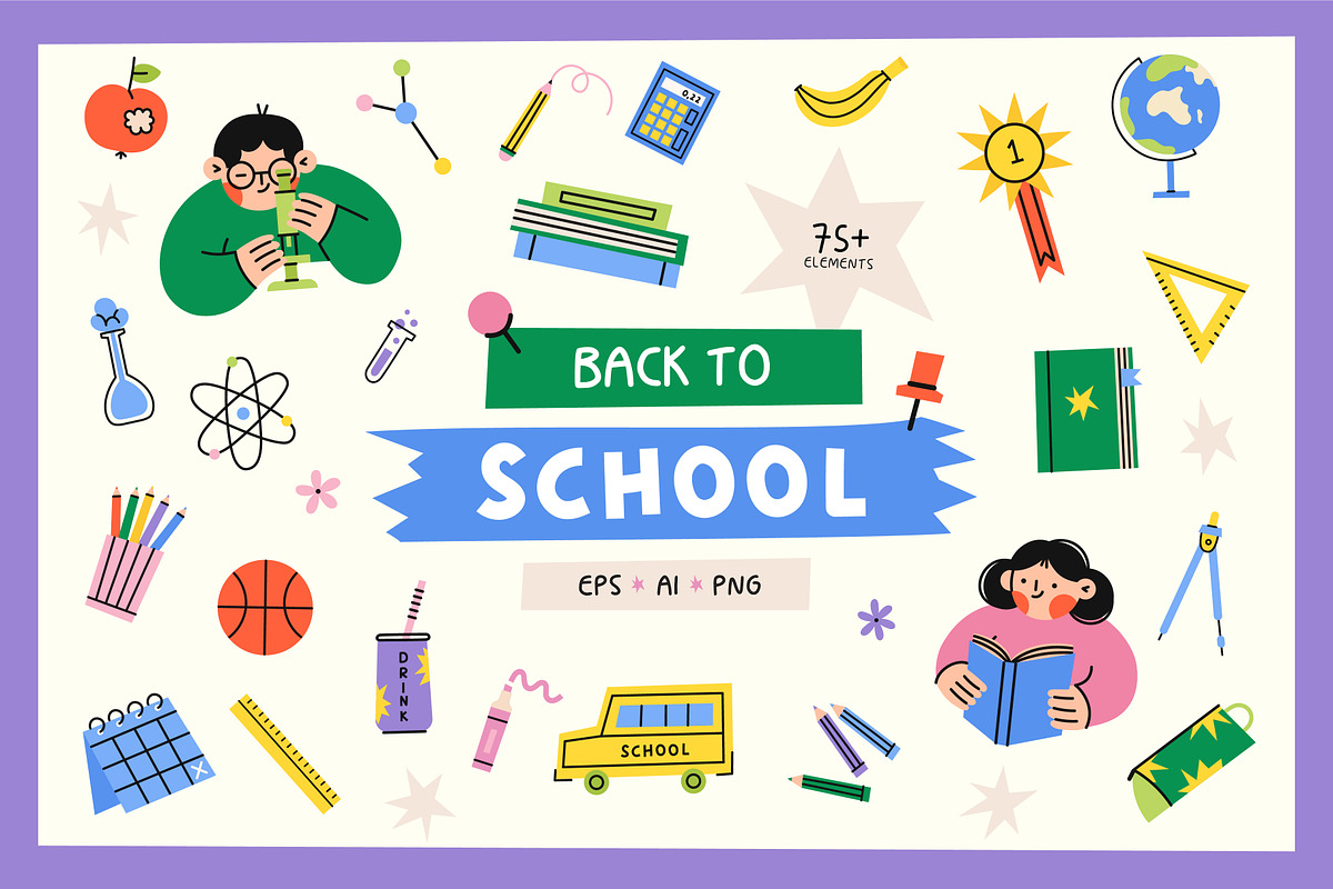 Back to school, an Education Illustration by meowlyunok (Photo 1 of 5)