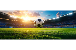 Dynamic football match scene in a, a Sports & Recreation Photo by Igor Tichonow
