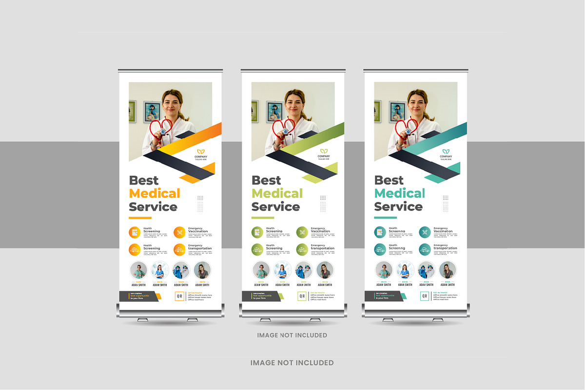 Medical, hospital roll up banner set, a Card Template by Pavel_design (Photo 8 of 11)