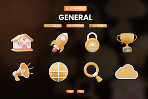 General 3D Icon Pack, an Object Graphic by Artnivora.Std