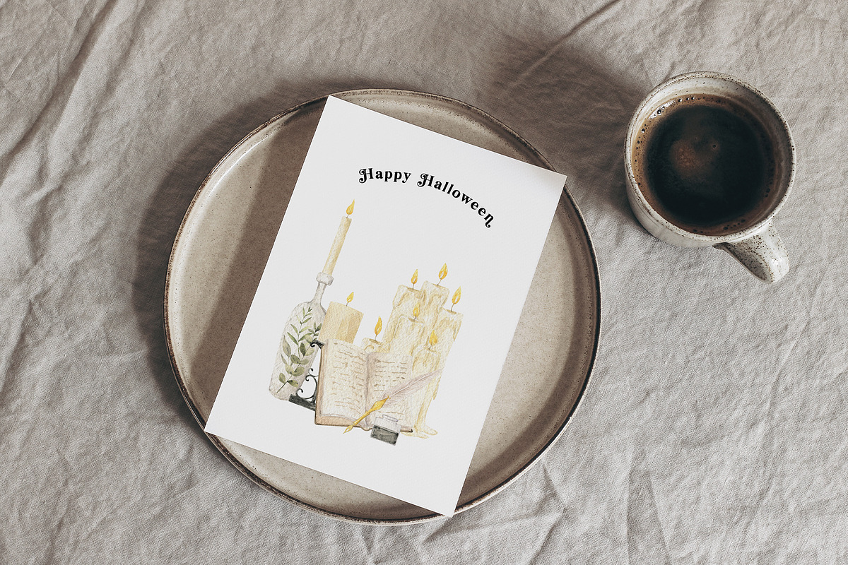 Cozy Halloween watercolor collection, a Seasonal Illustration by LiChu Art (Photo 10 of 28)