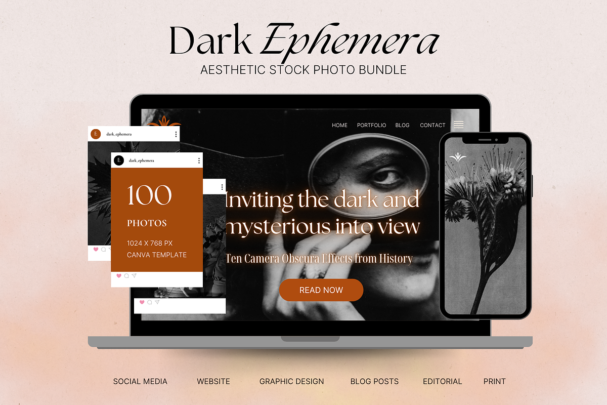 Dark Ephemera Stock Photo Bundle, a Person Photo by The Flossy Finch (Photo 12 of 16)