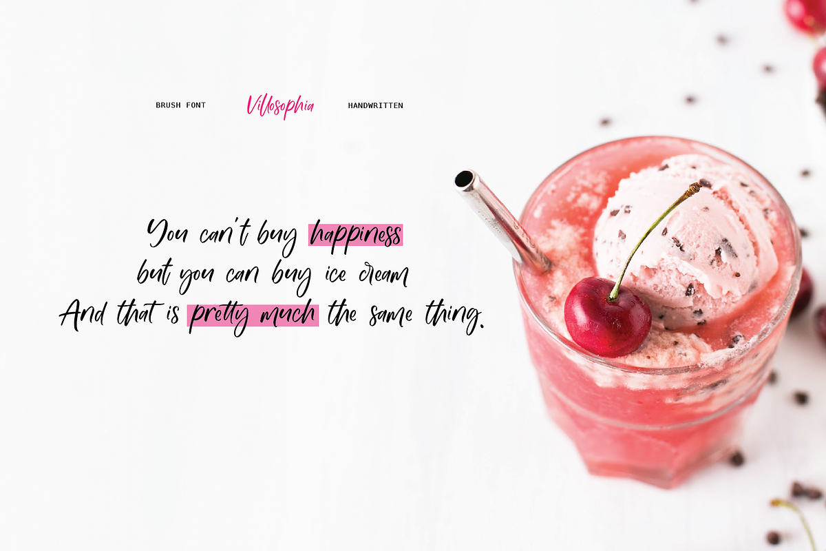Villosophia - Handwritten Font, a Handwritten Font by Pinakiaa Studios (Photo 2 of 7)