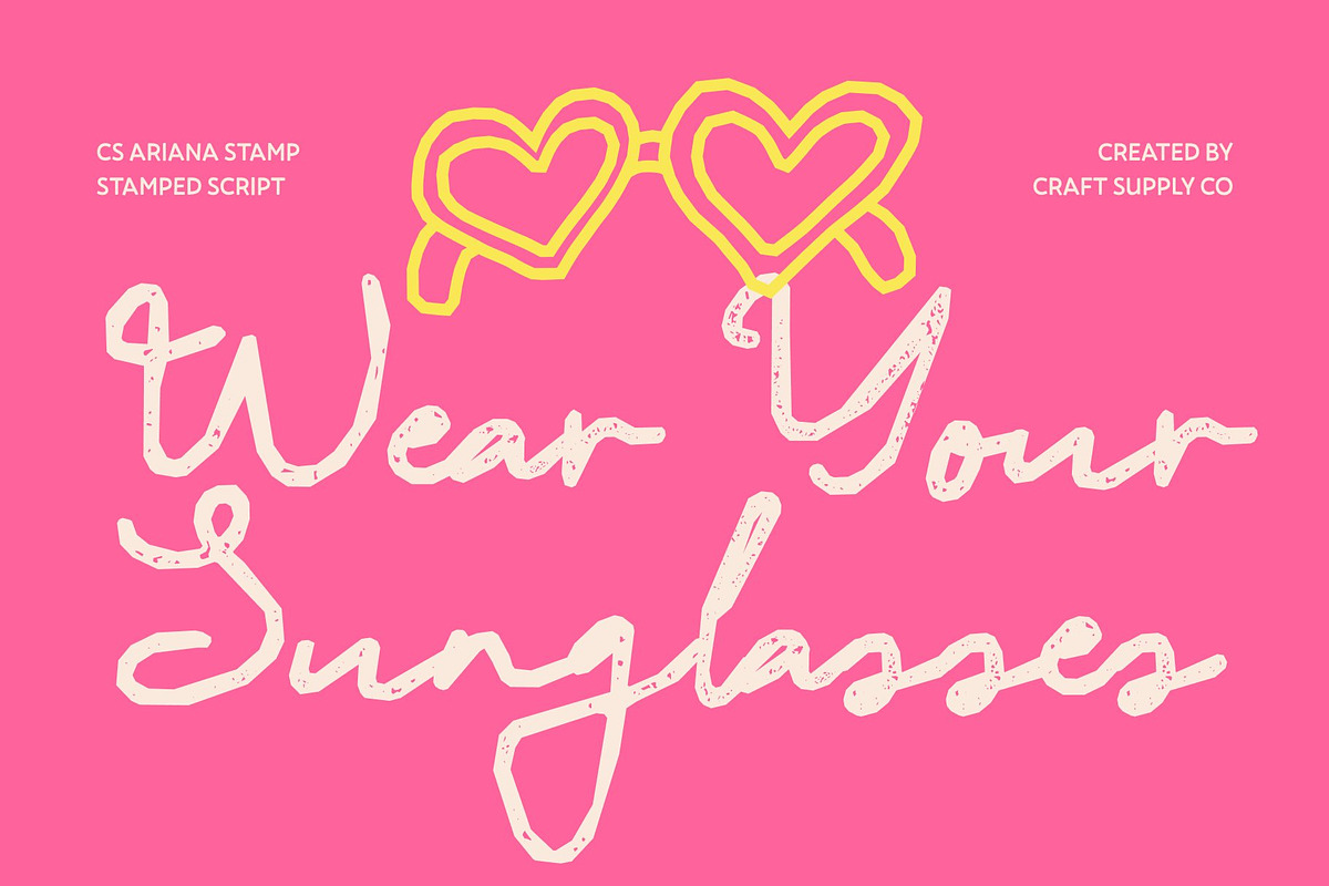 CS Ariana Stamp, a Script Font by Craft Supply Co. (Photo 3 of 8)