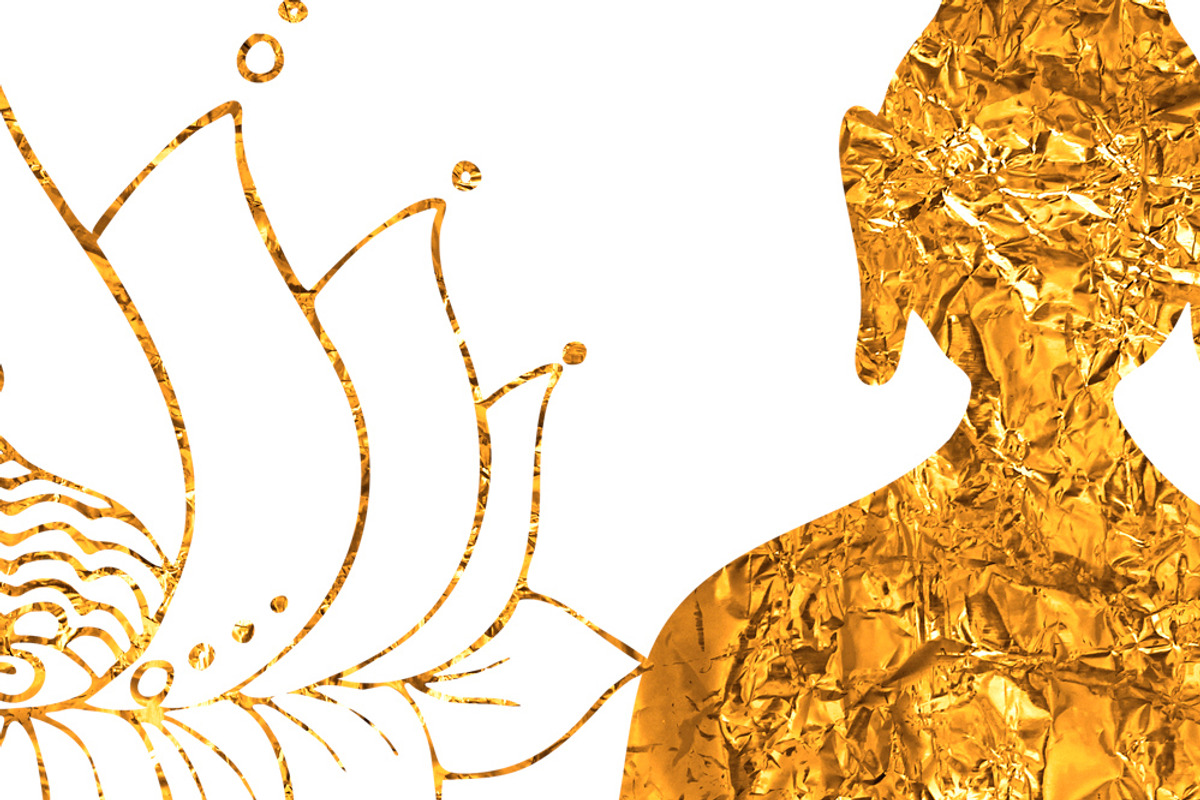 Gold Meditation clipart, an Object Graphic by SweetRenieDesigns (Photo 3 of 4)