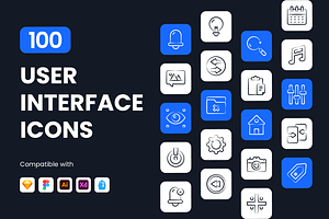 User Interface Icons, an Outline Icon by Brickclay