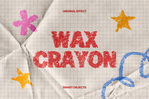 Wax Crayon Text Effect