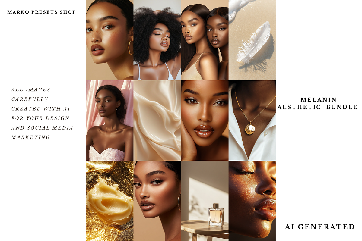 140 Melanin Aesthetic Stock Images, a Beauty & Fashion Photo by MarkoPresets (Photo 6 of 8)