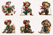 Western Grandma Clipart Bundle, a Seasonal Illustration by CreationArt (Thumbnail 3 of 7)