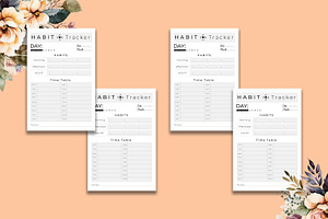 Habit Tracker Hourly Kdp Interior