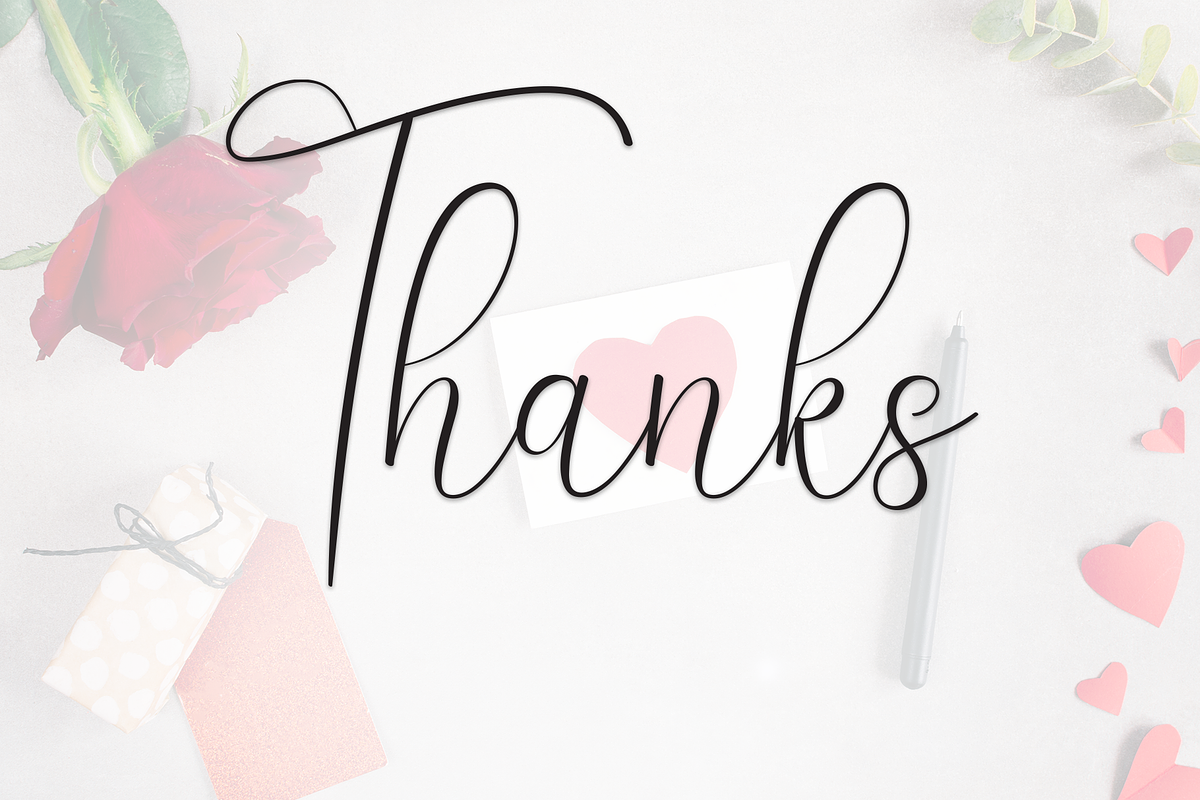 Lovely Romantic | Script Font, a Handwritten Font by Scratchones (Photo 9 of 9)