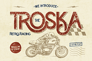 Troska, a Sans Serif Font by Burntilldead (Thumbnail 1 of 12)