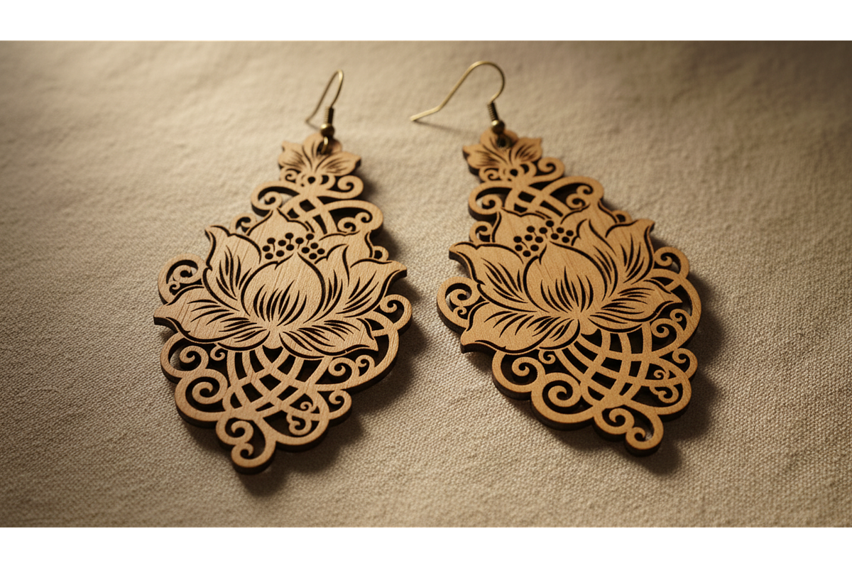 Flower Earrings Vector Set, a Graphic by musafir_fashion (Photo 6 of 11)