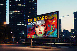 Night Billboard Mockup