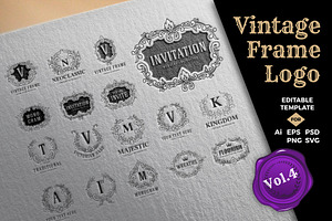 Vintage Frame Logo Template Vol.4