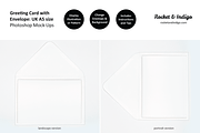 UK A5 Card + Envelope PS Mockup, a Merchandise Mockup by Rocket & Indigo (Thumbnail 3 of 7)