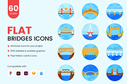 Flat Bridge Icons, a Duotone Icon by Brickclay (Thumbnail 1 of 8)