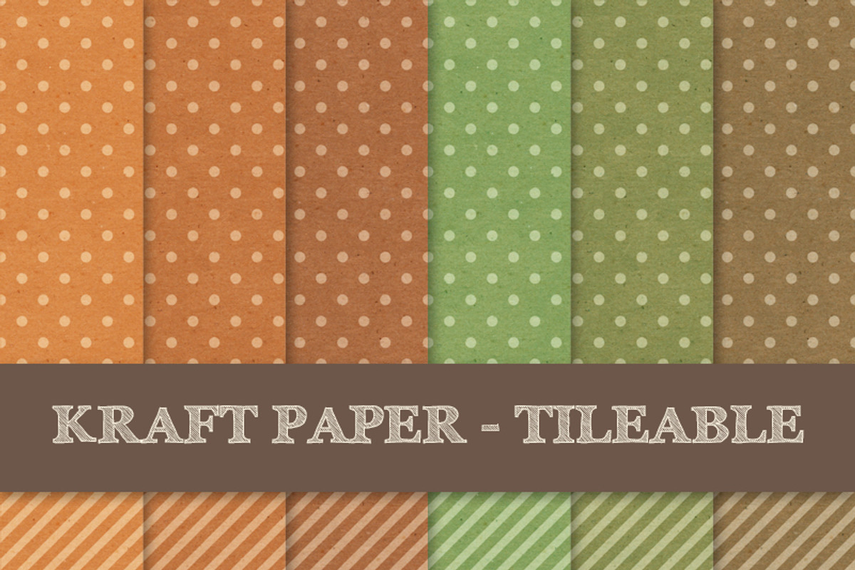 Polka Dots and Stripes ~ Kraft Paper