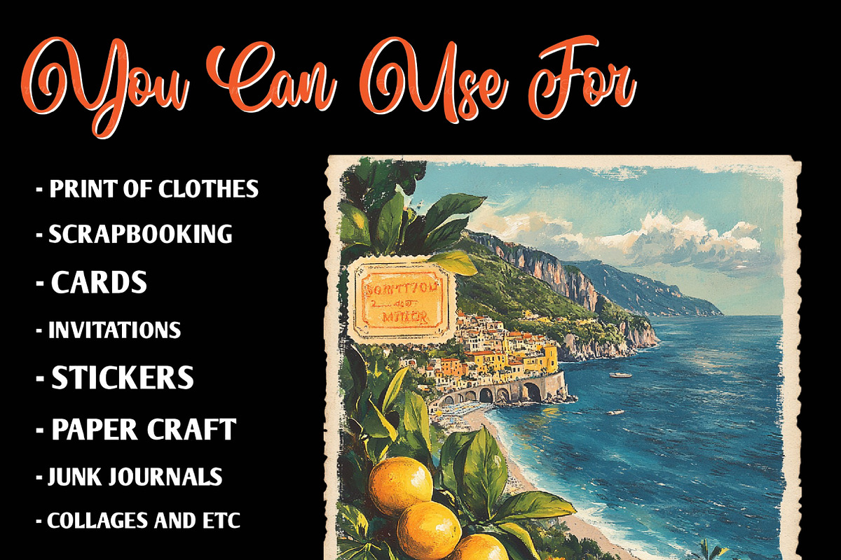 Antique Italian Summer Clipart, an Illustration by CreationArt (Photo 9 of 9)