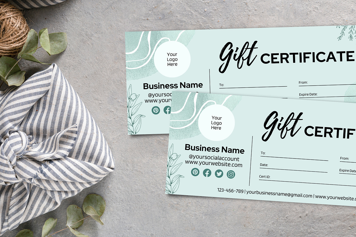 Gift Certificate Template, a Templates & Theme by Snapybiz (Photo 7 of 8)