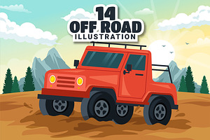 14 Off Road Vehicle Illustration, a Sport Illustration by denayunebgt